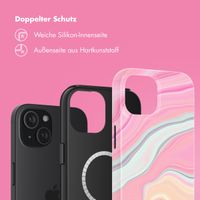 Selencia Vivid Tough Back Cover mit MagSafe für das iPhone 15 - Pastel Lipstick Marble