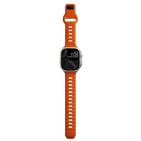 Nomad Sport Band FKM für die Apple Watch Series 1 bis 10 / SE / Ultra (2) (44/45/46/49 mm) - Orange