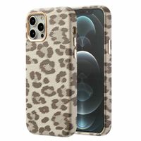 Selencia Sabi Backcover Panthermuster mit MagSafe Apple iPhone 12 (Pro) - Soft Ivory