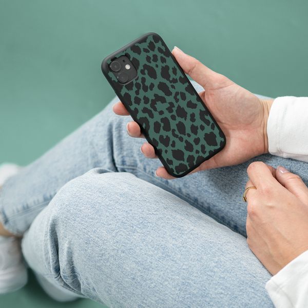 imoshion Design Hülle Samsung Galaxy A72 - Leopard - Grün / Schwarz