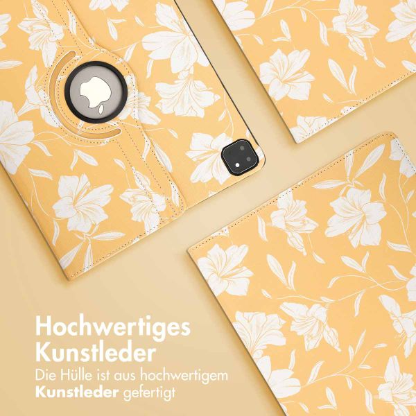 imoshion 360° drehbare Design Klapphülle für das iPad Air 13 inch (2024) M2 - Yellow Flowers