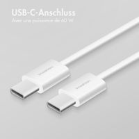 imoshion USB-C-zu-USB-C-Kabel – Geflochten – 0,5 Meter – Weiß