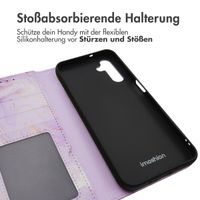 imoshion Design Klapphülle Samsung Galaxy A14 (5G/4G) - Purple Marble