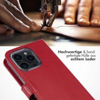 Selencia Echtleder Klapphülle Apple iPhone 16 Pro Max - Rot