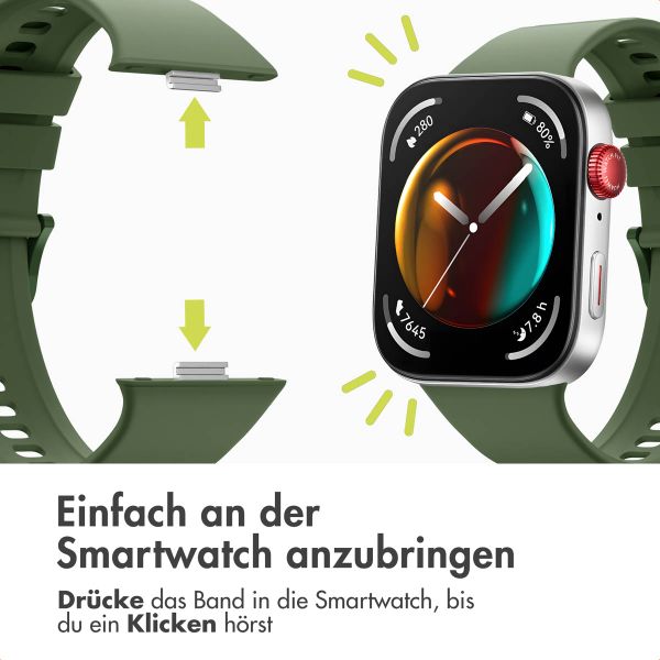 imoshion Silikonband für das  Huawei Watch Fit 4 / 4 Pro - Military Green