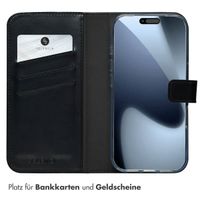 Selencia Echtleder Klapphülle Apple iPhone 17 Pro - Schwarz