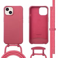 imoshion Color Backcover mit abnehmbarem Handykette und MagSafe Apple iPhone 14 - Raspberry