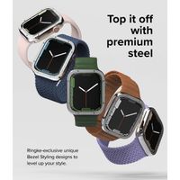 Ringke Bezel Styling für die Apple Watch Series 7 / 8 / 9 - 45 mm - Hairline Bolts Silver