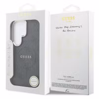 Guess 4G Leather Back Cover mit MagSafe Samsung Galaxy S26 Ultra - Gold Edge - Black