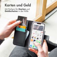 Accezz Wallet TPU Klapphülle für das iPhone 16 - Schwarz