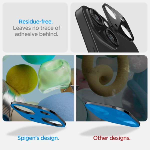 Spigen GLAStR EZ Fit Optik Kameraschutz 2er-Pack für Apple iPhone 15 / 15 Plus - Schwarz