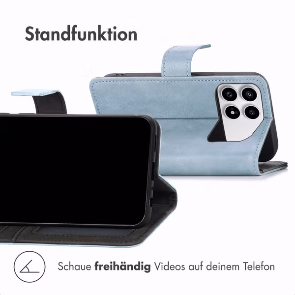 imoshion Luxuriöse Klapphülle Xiaomi Poco F8 Pro - Hellblau