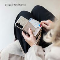 Selencia Sera HandyHülle mit Kordel und Umschlag-Kartenhalter Apple iPhone 16 - Champagne