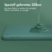 Accezz Liquid Silicone Back Cover für das iPad 9 (2021) 10.2 Zoll / iPad 8 (2020) 10.2 Zoll / iPad 7 (2019) 10.2 Zoll - Dunkelgrün