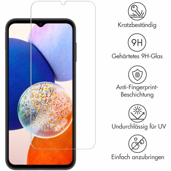 Selencia Displayschutz aus gehärtetem Glas für das Samsung Galaxy A14  (5G/4G)