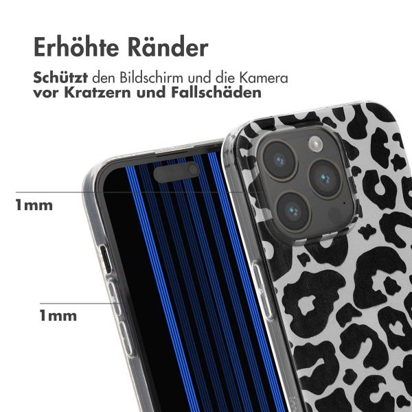 imoshion Design Hülle Apple iPhone 15 Pro - Leopard Transparent