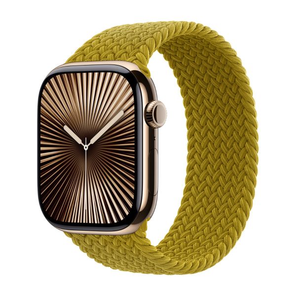 Apple 2 Pack Geflochtenes Solo Loop für Apple Watch |  44/45/46/49 mm - Größe 4 - Lavender / Chartreuse