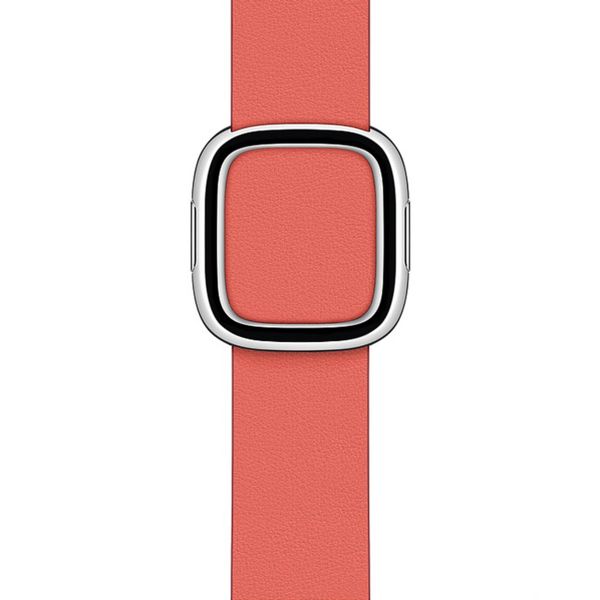 Apple Leather Band Modern Buckle für die Apple Watch Series 1 bis 9 / SE (38/40/41 mm) | Series 10 (42 mm) - Größe S - Pink Citrus