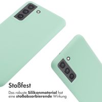 imoshion Silikonhülle mit Band für das Samsung Galaxy S21 FE - Mintgrün