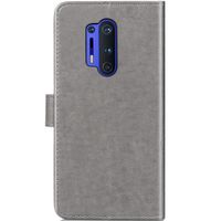 Kleeblumen Klapphülle Grau OnePlus 8 Pro
