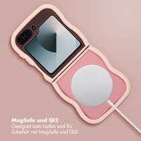 Selencia Wavy Backcover mit MagSafe Samsung Galaxy Z Flip 6 - Soft Pink