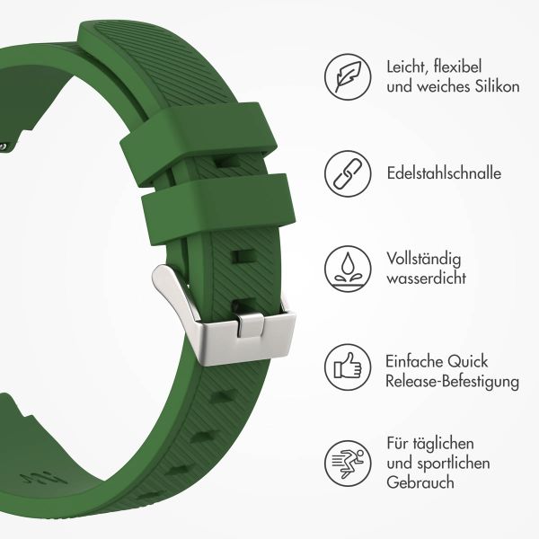 imoshion Flexibles Silikonarmband - Universeller 22-mm-Anschluss - Dunkelgrün