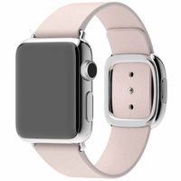 Apple Leather Band Modern Buckle für die Apple Watch Series 1 bis 9 / SE (38/40/41 mm) | Series 10 (42 mm) - Größe M - Blush