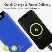 imoshion Powerbank - 20.000 mAh - Schnelles Aufladen und Power Delivery - Cobalt Blue