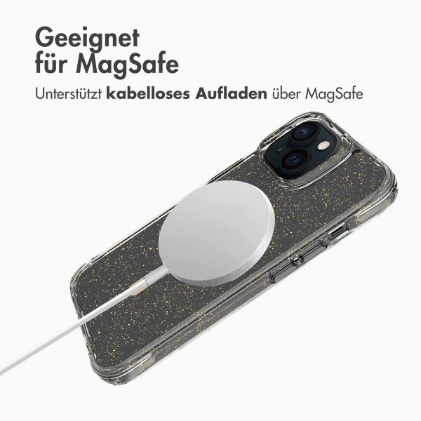 imoshion Klare Glitter Backcover mit MagSafe Apple iPhone 15 - Gold