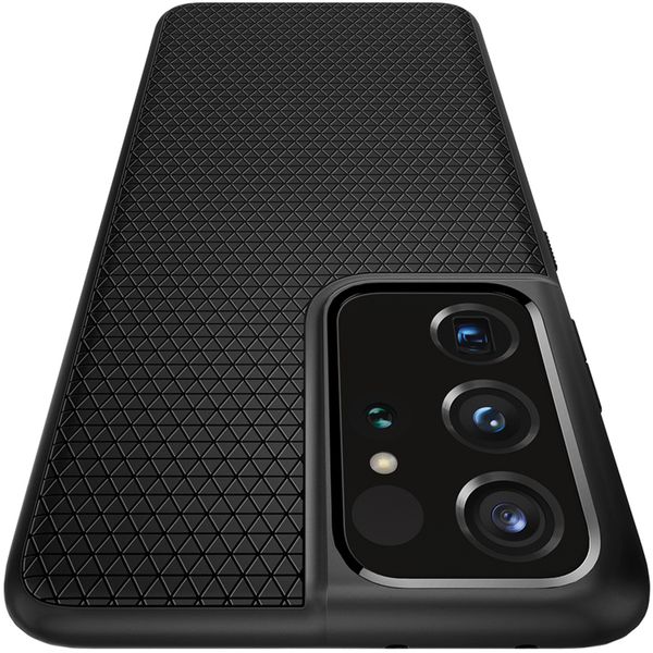Spigen Liquid Air™ Backcover Samsung Galaxy S21 Ultra - Schwarz
