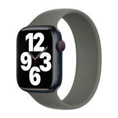 Apple Silikon Solo Loop für  Apple Watch Series 1 - 11 / SE / Ultra (44/45/46/49 mm) - Größe 7 - Olive