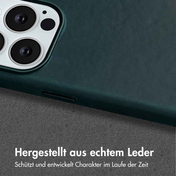 Accezz Vintage Leather Magsafe Backcover Apple iPhone 13 Pro - Smokey Green