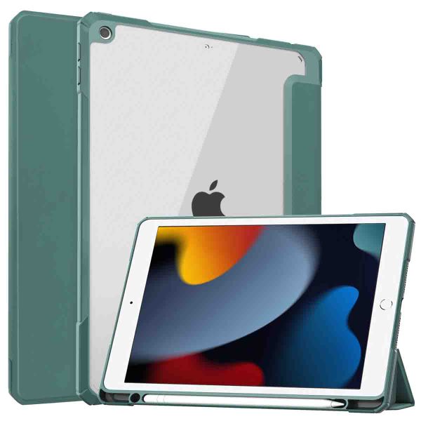 imoshion Trifold Hardcase Klapphülle Apple iPad 9 (2021) 10.2 Zoll / iPad 8 (2020) 10.2 Zoll / iPad 7 (2019) 10.2 Zoll - Grün