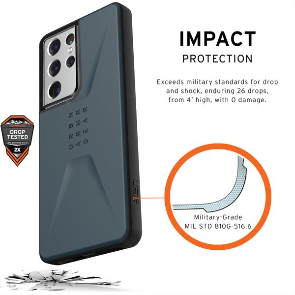 UAG Civilian Backcover Samsung Galaxy S21 Ultra - Blau