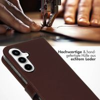 Selencia Echtleder Klapphülle Samsung Galaxy A55 - Dunkelbraun