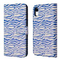 imoshion Design Klapphülle Apple iPhone Xr - White Blue Stripes