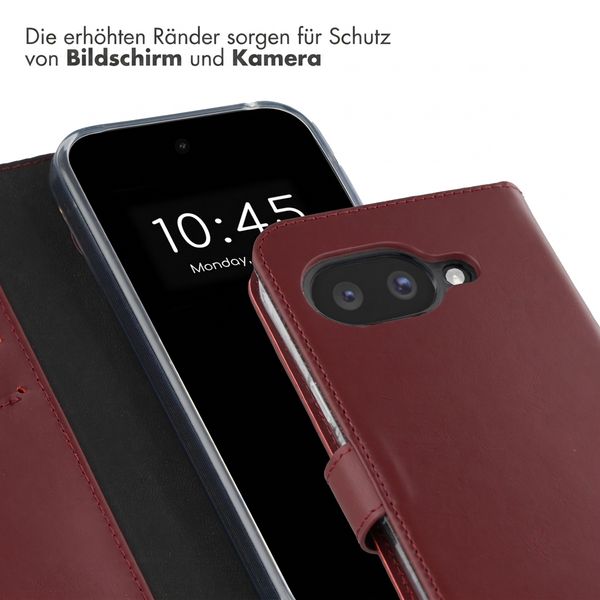 Selencia Echtleder Klapphülle Google Pixel 10a - Burgundy