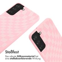 imoshion Silikonhülle design mit Band für das Samsung Galaxy S22 Plus - Retro Pink