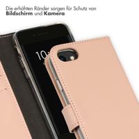 Selencia Echtleder Klapphülle iPhone SE (2022 / 2020) / 8 / 7 / 6(s) - Dusty Pink