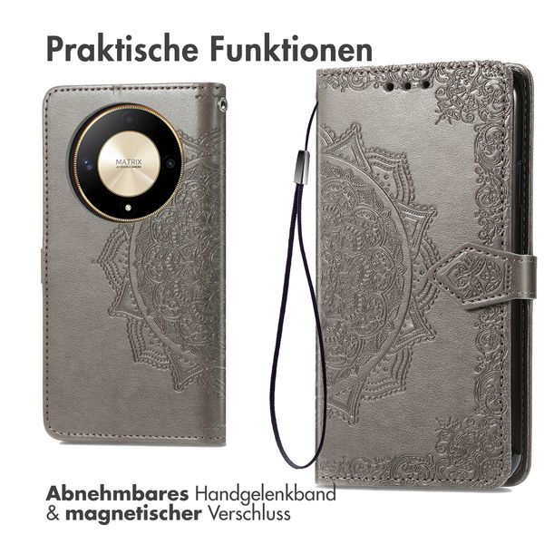 imoshion Mandala Klapphülle Honor Magic 6 Lite - Grau
