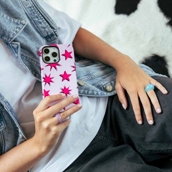 Selencia Vivid Rückabdeckung mit MagSafe iPhone 16 - Stars Rubine Red Light Pink