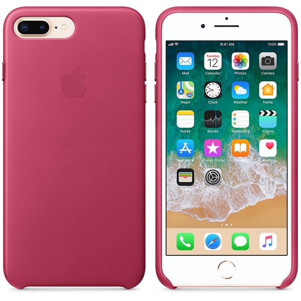 Apple Leder-Case für das iPhone 8 Plus / 7 Plus - Pink Fuchsia