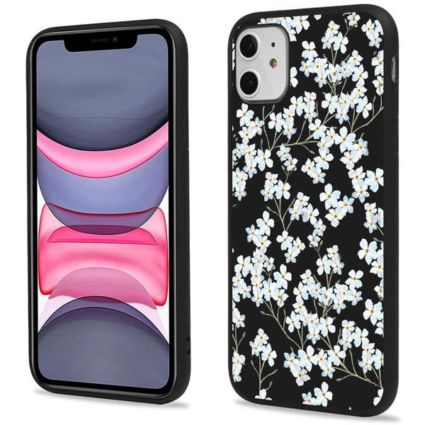 imoshion Design Hülle iPhone 11 - Blume - Weiß / Schwarz