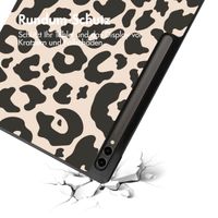 imoshion Design Trifold Klapphülle für das Samsung Galaxy Tab S10 Ultra / Tab S9 Ultra - Leopard