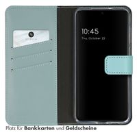 Selencia Echtleder Klapphülle für das Samsung Galaxy S23 Plus - Air Blue