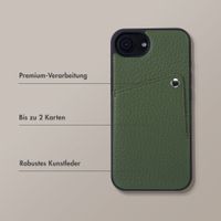 Selencia Riva Back Cover mit Kartenfach Apple iPhone 16e - Sage Green