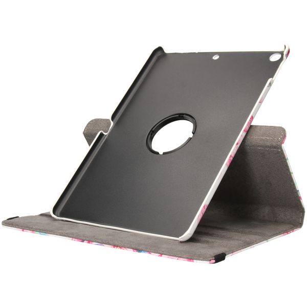 imoshion 360° drehbare Design Tablet Klapphülle Apple iPad 9 (2021) 10.2 Zoll / iPad 8 (2020) 10.2 Zoll / iPad 7 (2019) 10.2 Zoll - Blossom Watercolor White