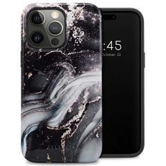 Selencia Vivid Back Cover für das iPhone 14 Pro Max - Chic Marble Black