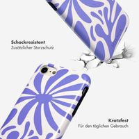Selencia Vivid Back Cover Apple iPhone SE (2022 / 2020) / 8 / 7 / 6(s) - Modern Bloom Sapphire Blue