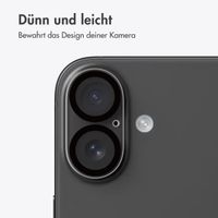 imoshion Kameraprotektor aus Glas 2er-Pack für das Apple iPhone 16 / 16 Plus - Schwarz